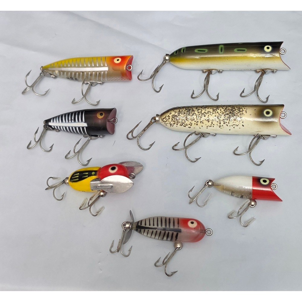 Heddon Topwater Fishing Lure Mix Lot 7pc Lucky 13 Chugger Spook
Crazy Crawler